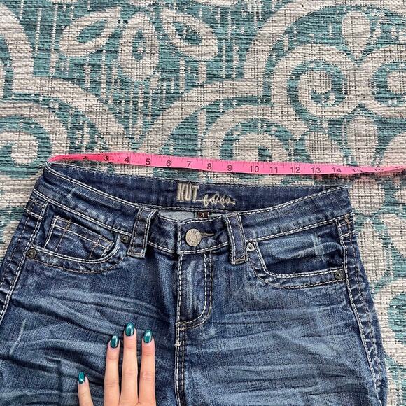 KUT‎ from the Kloth Catherine Dark Wash Denim Cuffed Shorts - Size 4 - Picture 8 of 10